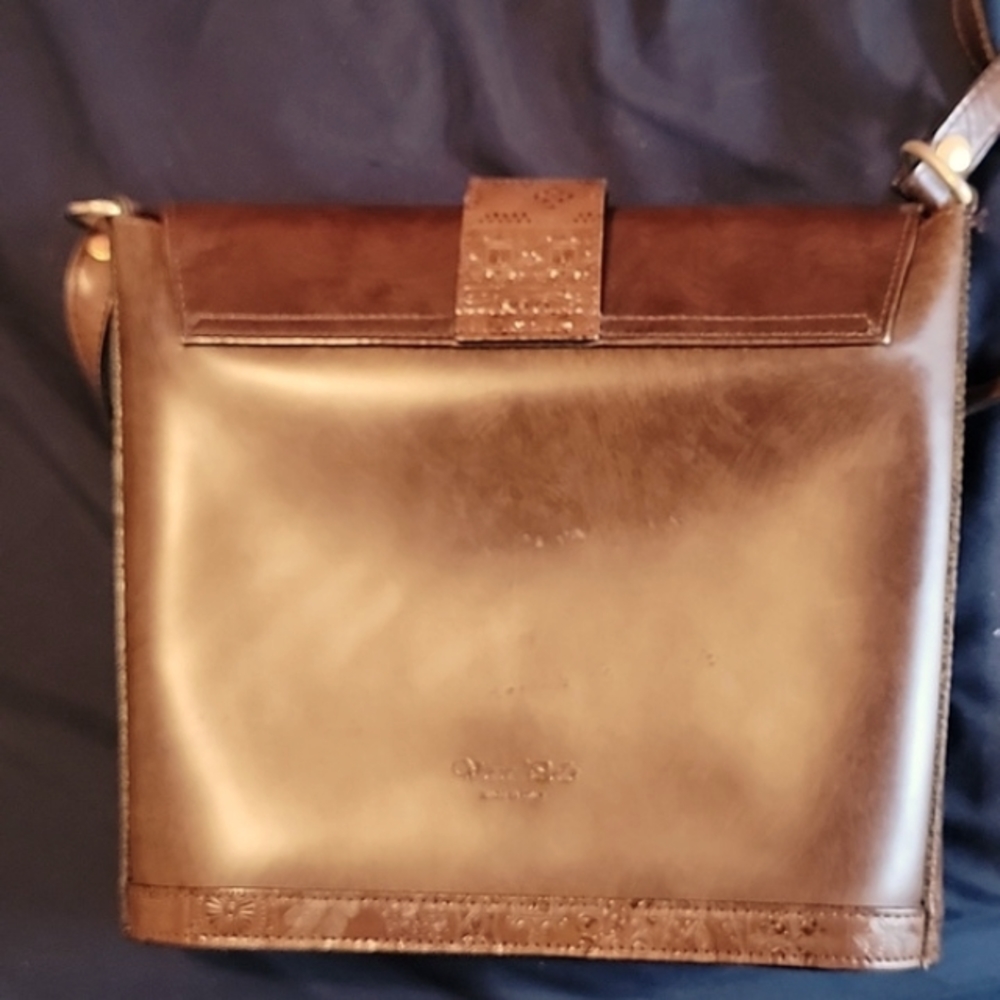 Vera Pelle Vintage Florentine Cross Body or Shoulder Bag - Picture 2 of 7